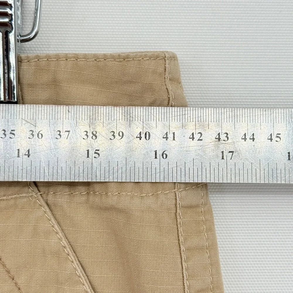 Eddie Bauer Cargo Pants Womens 8 Tan Ripstop Hiking Gorpcore Utilitarian Cropped